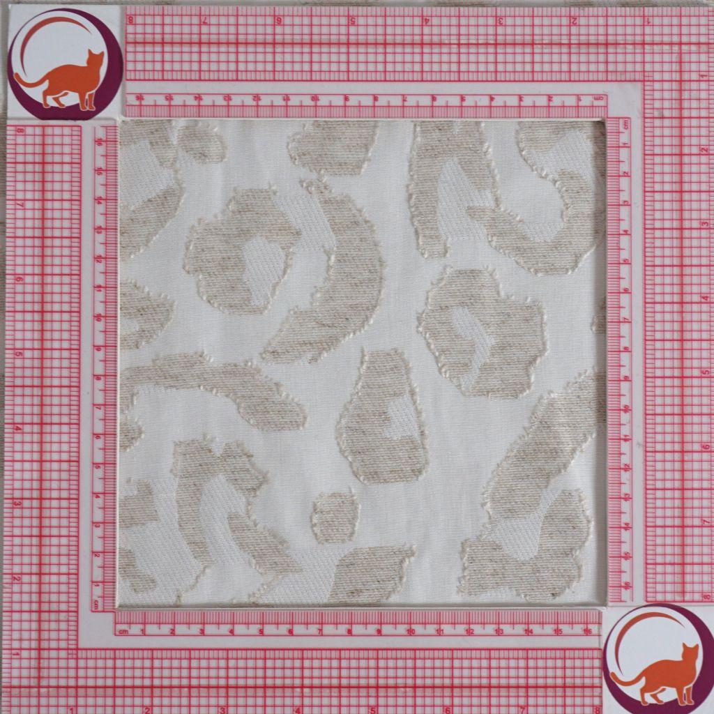 Preview: Viskose-Leinenstoff Jacquard Leo hell beige